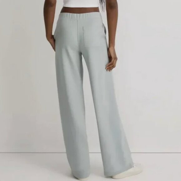 Madewell Pants - Madewell Pale Celadon Ponte Wide-Leg Pants, S
